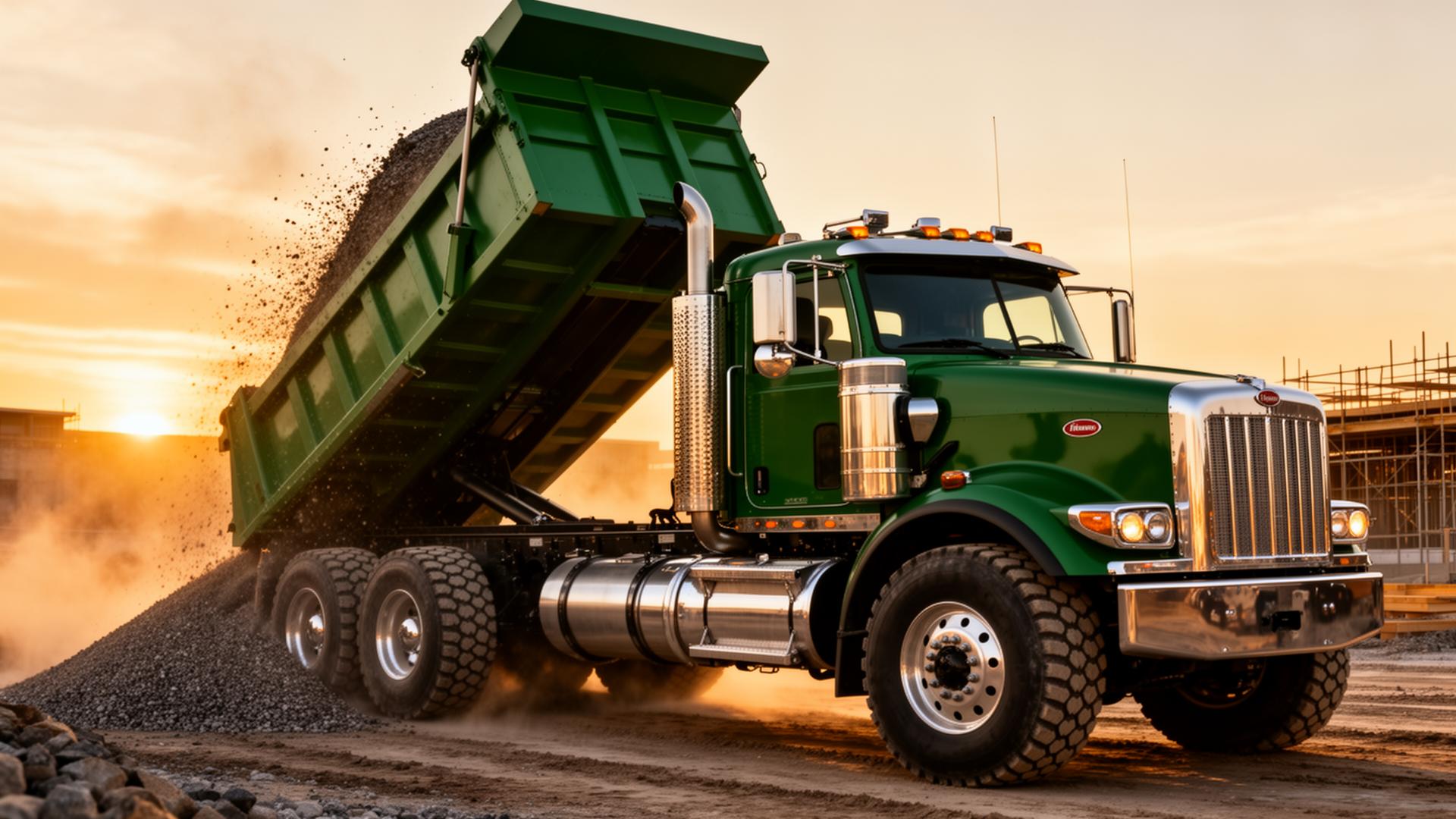Sebest Inc commercial dump truck on the highway